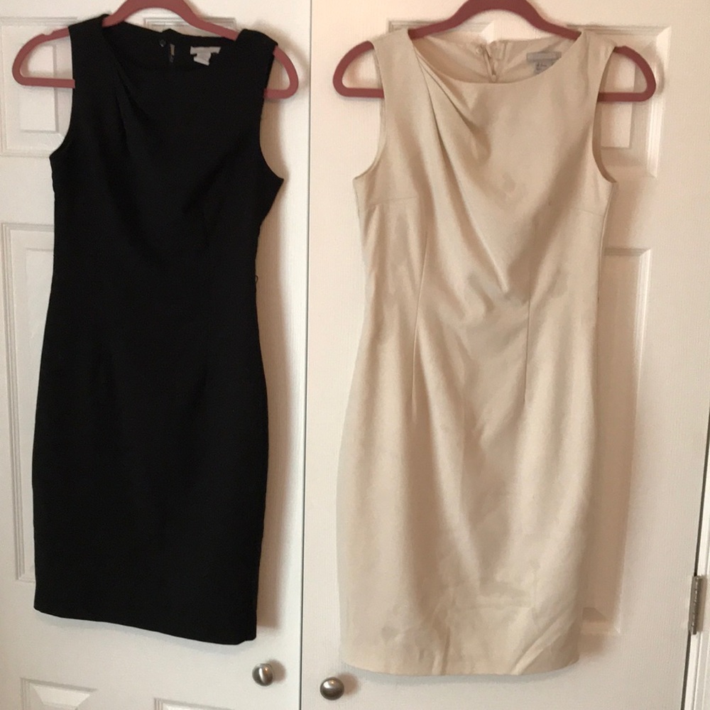 H&M Sheath Dresses, Black and Ivory
